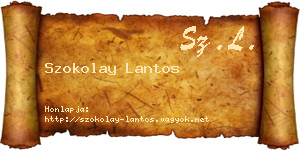 Szokolay Lantos névjegykártya